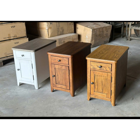 P2728-32 : Tủ Góc , Tủ Trang Trí - Màu Trắng + Nâu